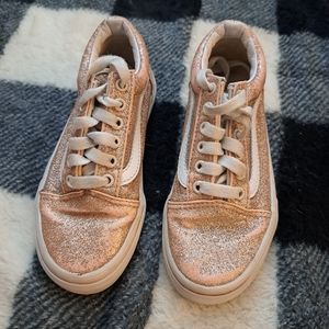 Pink old skool platform vans